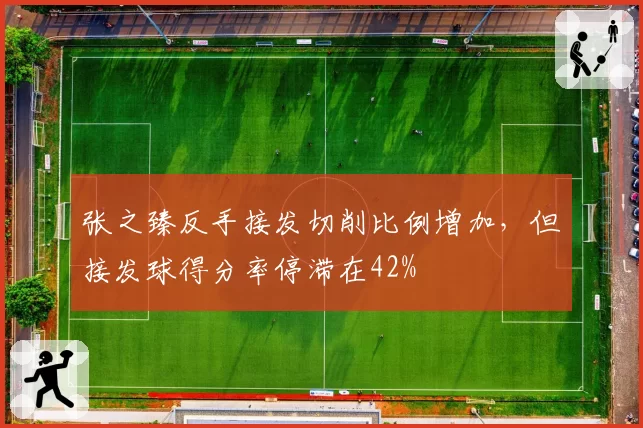 张之臻反手接发切削比例增加，但接发球得分率停滞在42%