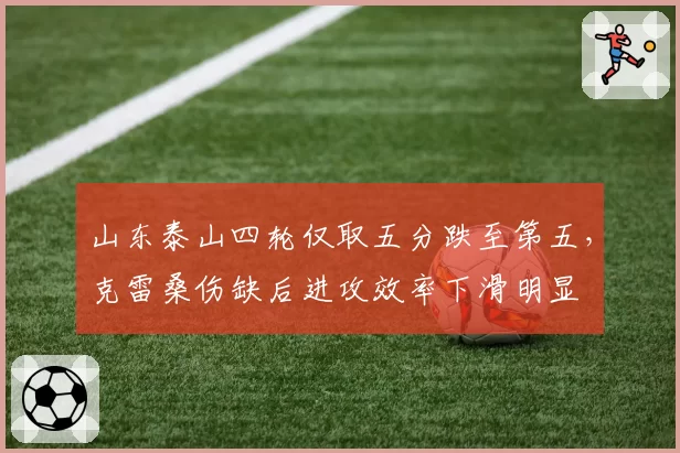 山东泰山四轮仅取五分跌至第五,克雷桑伤缺后进攻效率下滑明显